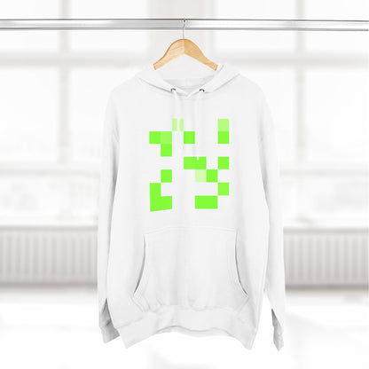 Lime Green Pixel Grid - Hoodie