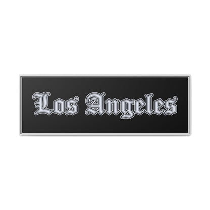 Los Angeles Matte Canvas Art, Framed Wall Decor, Urban Home Art, City Poster, Gift for Angelenos, Modern Art Piece - Silver Edition