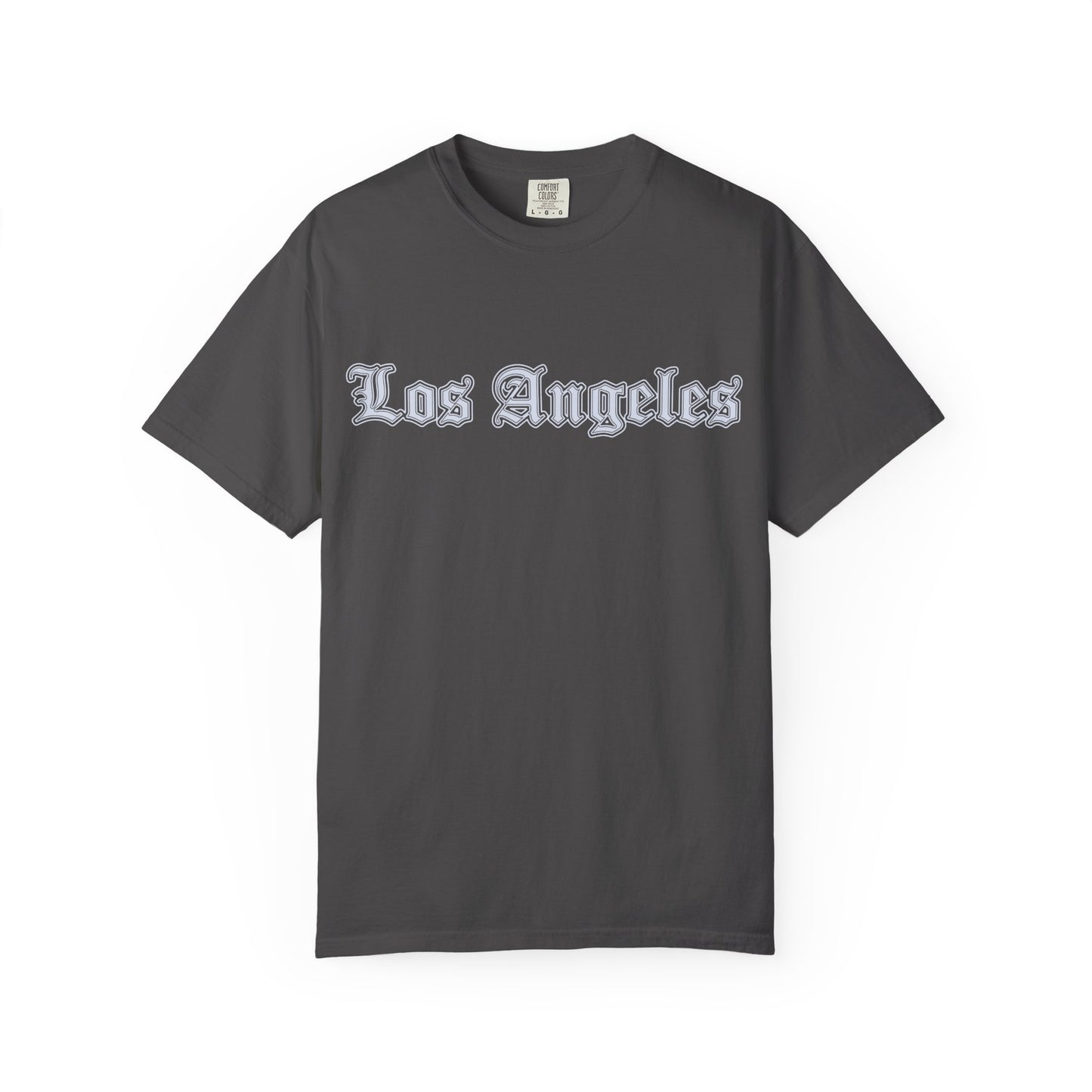Los Angeles Vintage Garment-Dyed T-Shirt, Casual Wear, Street Style, Summer Fashion, Travel Souvenir, Gift for Her/Him - Silver Edition