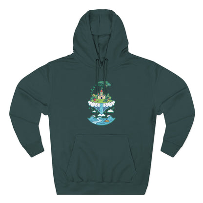 Floating Castle Dragon - Magical Fantasy Island - Hoodie
