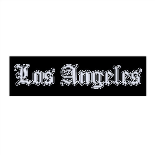 Los Angeles Vintage Bumper Stickers - Urban Travel Decor - Silver Edition