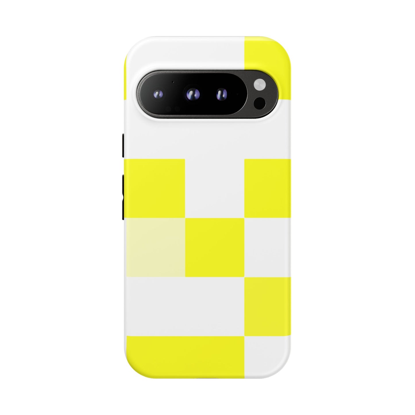 Yellow Pixel Grid - Phone Case