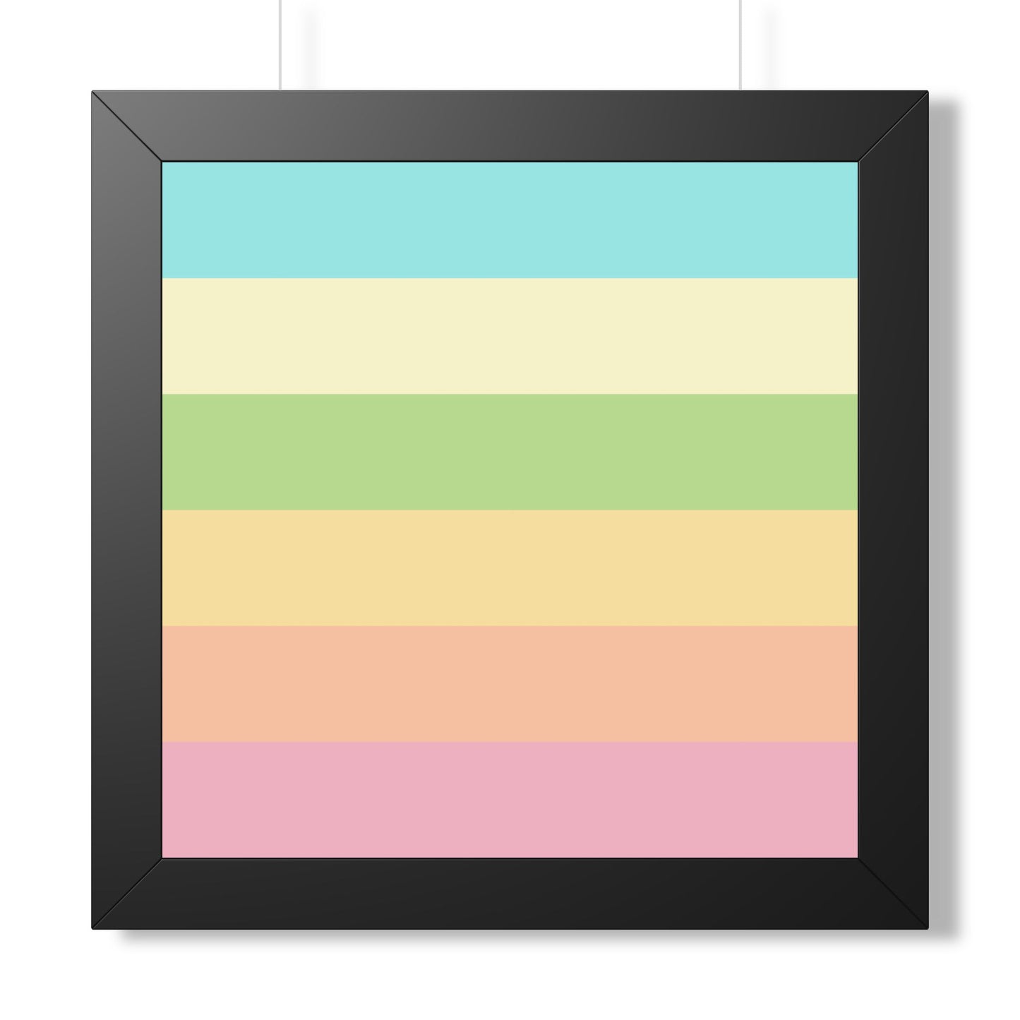 Pastel Stripes - Framed Poster