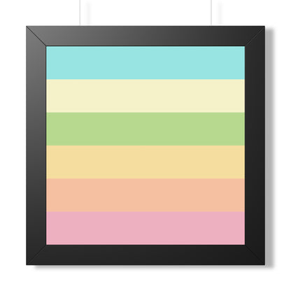Pastel Stripes - Framed Poster