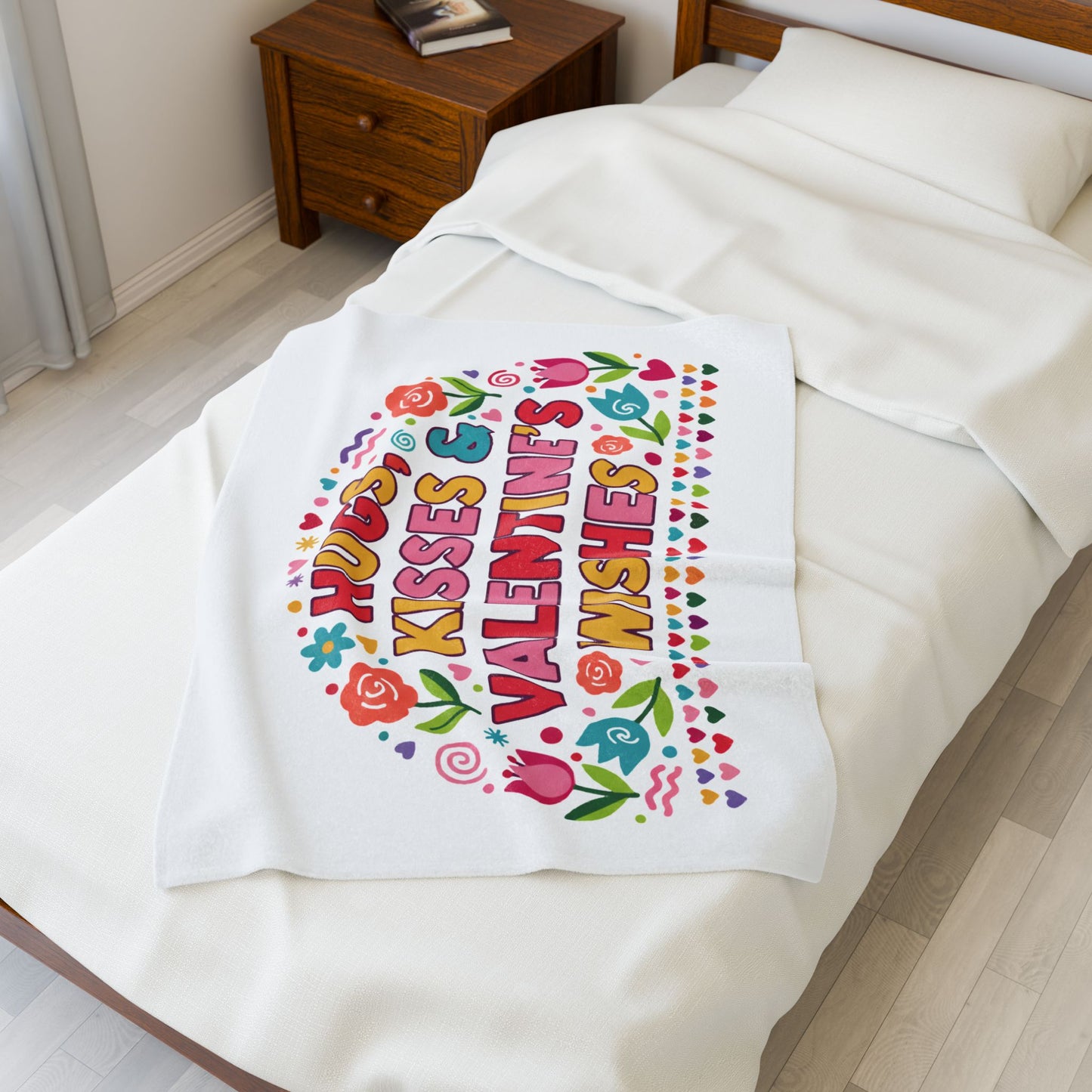 Hugs, Kisses & Valentine’s Wishes - Plush Blanket