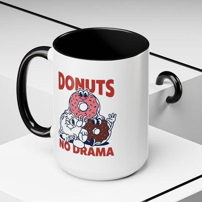 Donuts No Drama - Color Accent Mug