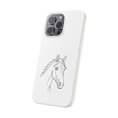 Horse Portrait Sketch - Flexi Phone Case
