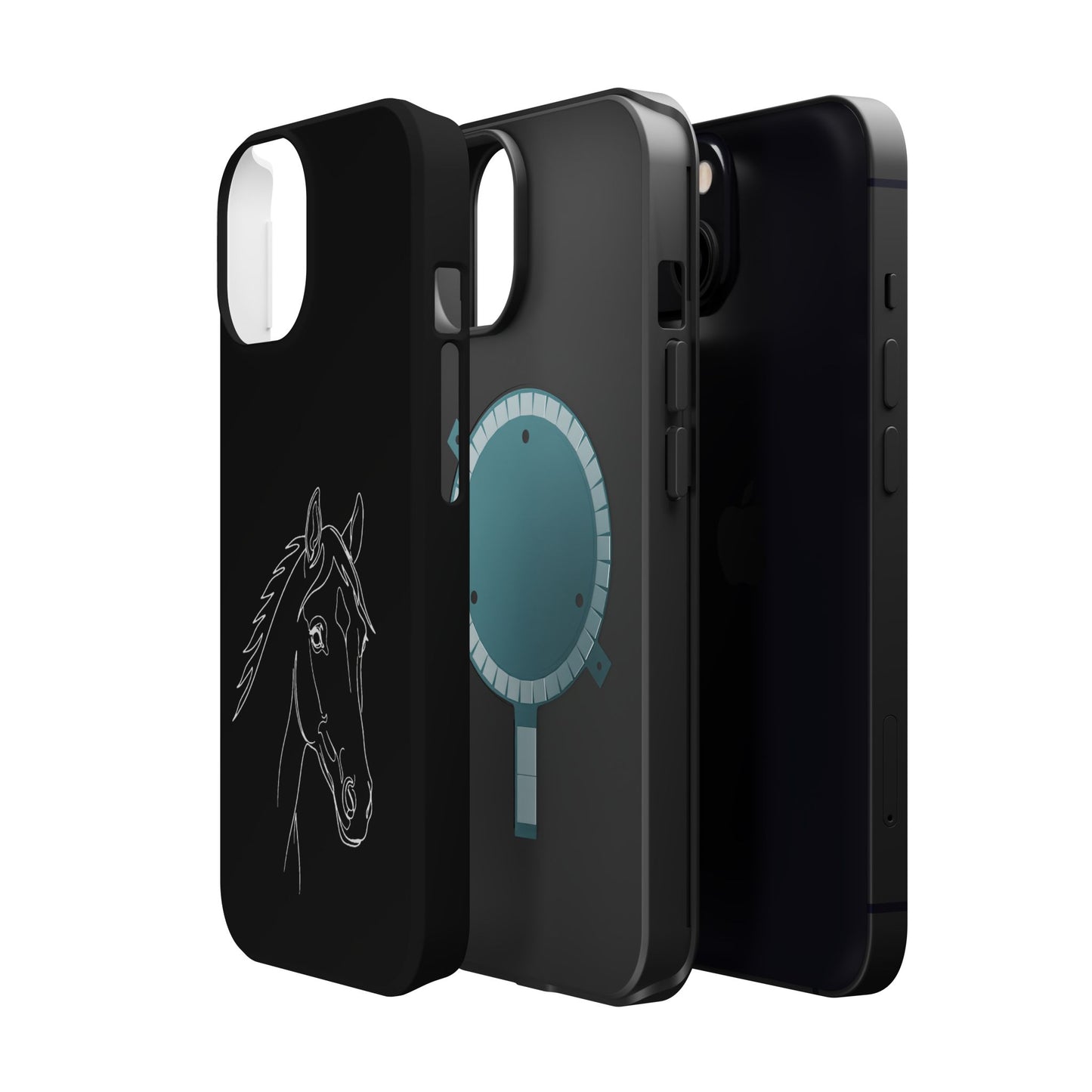 Horse Portrait Sketch - Magnetic Phone Case