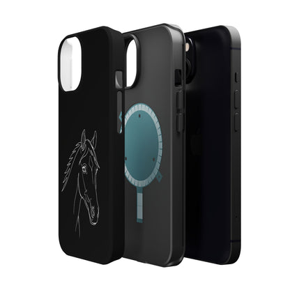 Horse Portrait Sketch - Magnetic Phone Case