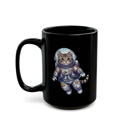 Astronaut Cat - Black Mug