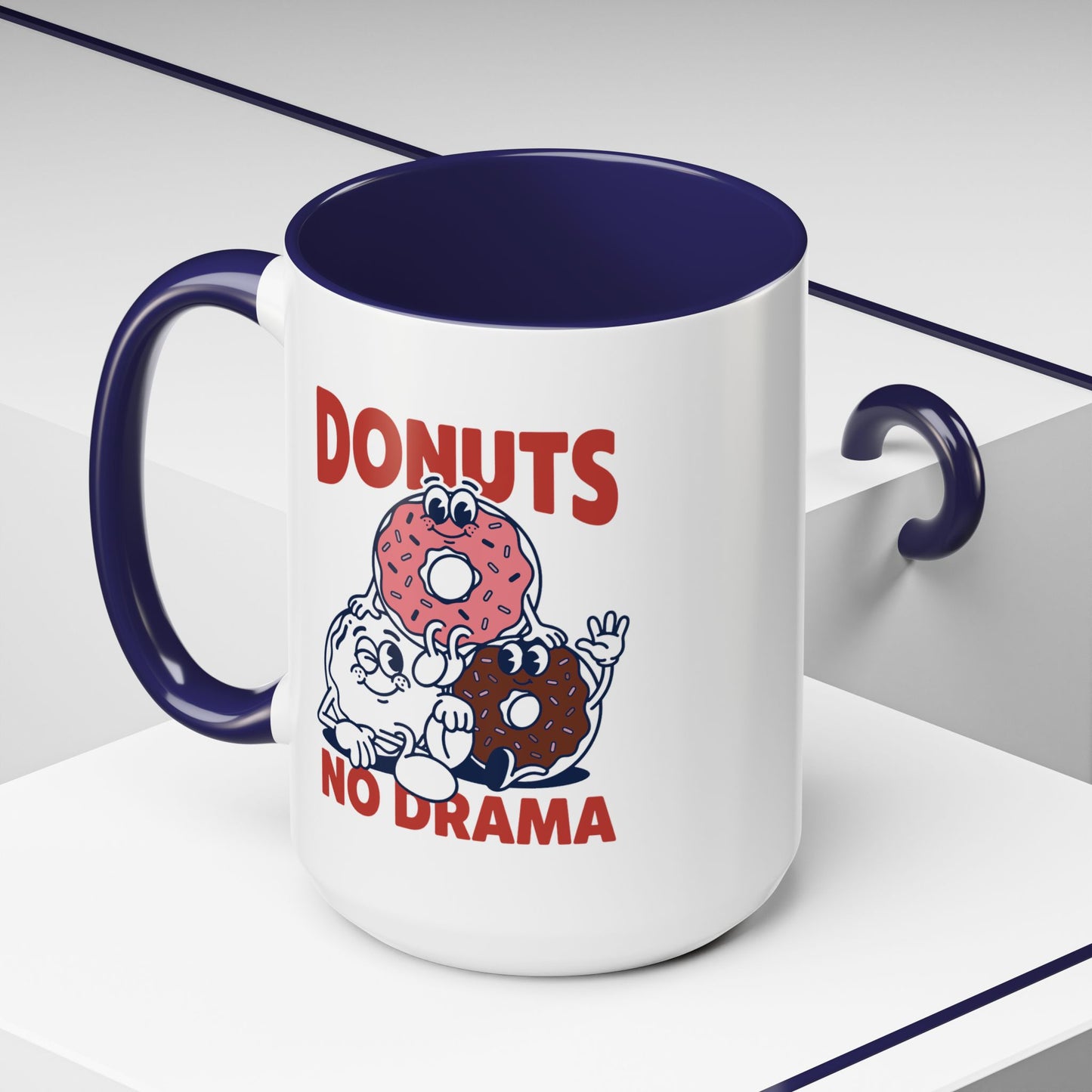 Donuts No Drama - Color Accent Mug