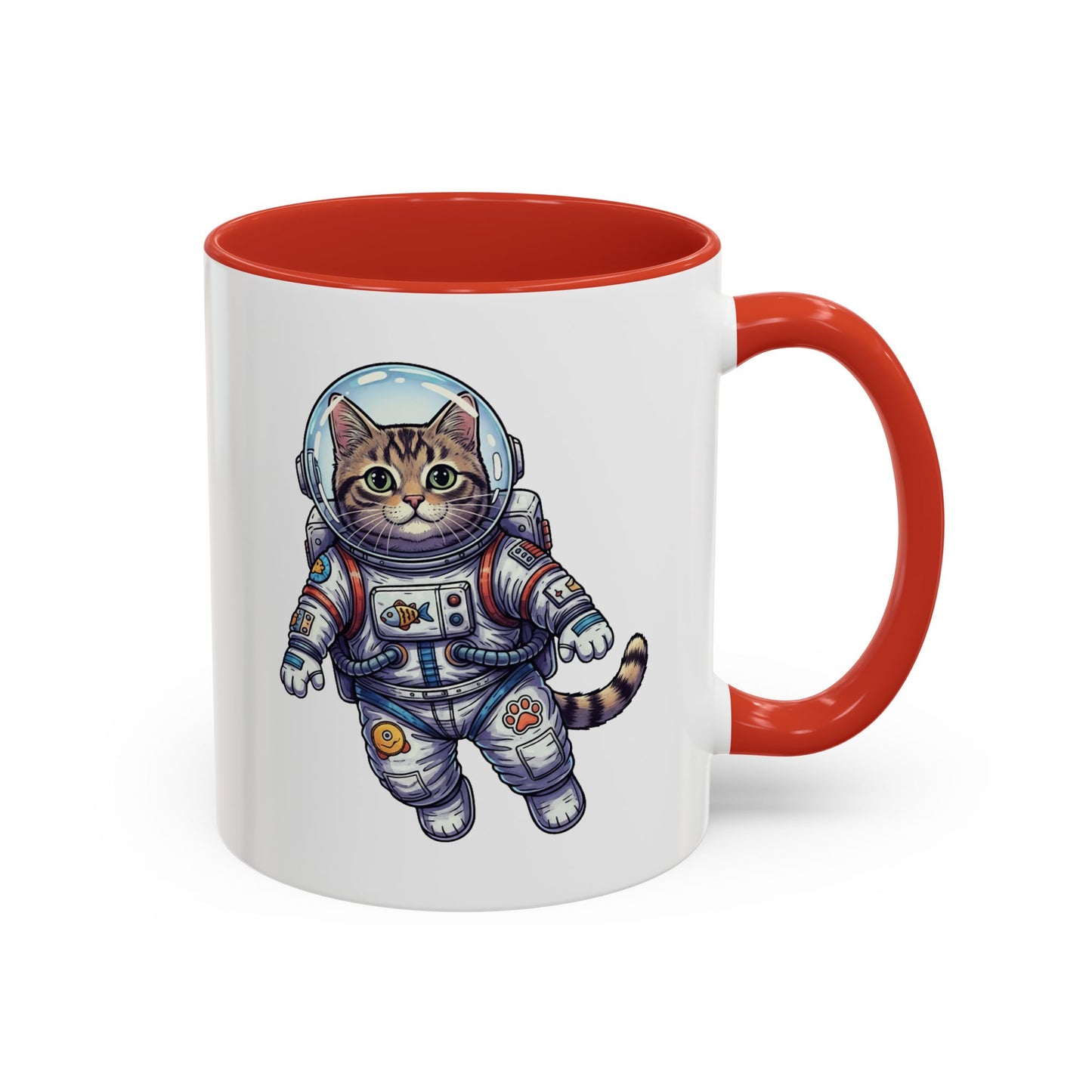 Astronaut Cat - Color Accent Mug