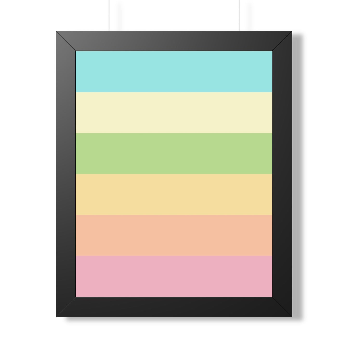Pastel Stripes - Framed Poster