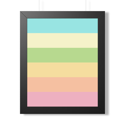 Pastel Stripes - Framed Poster