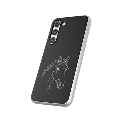 Horse Portrait Sketch - Flexi Phone Case