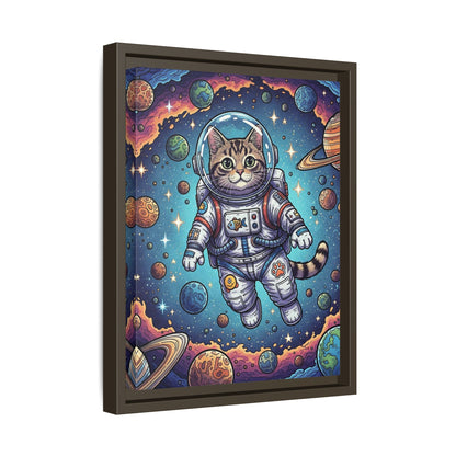 Astronaut Cat - Framed Canvas