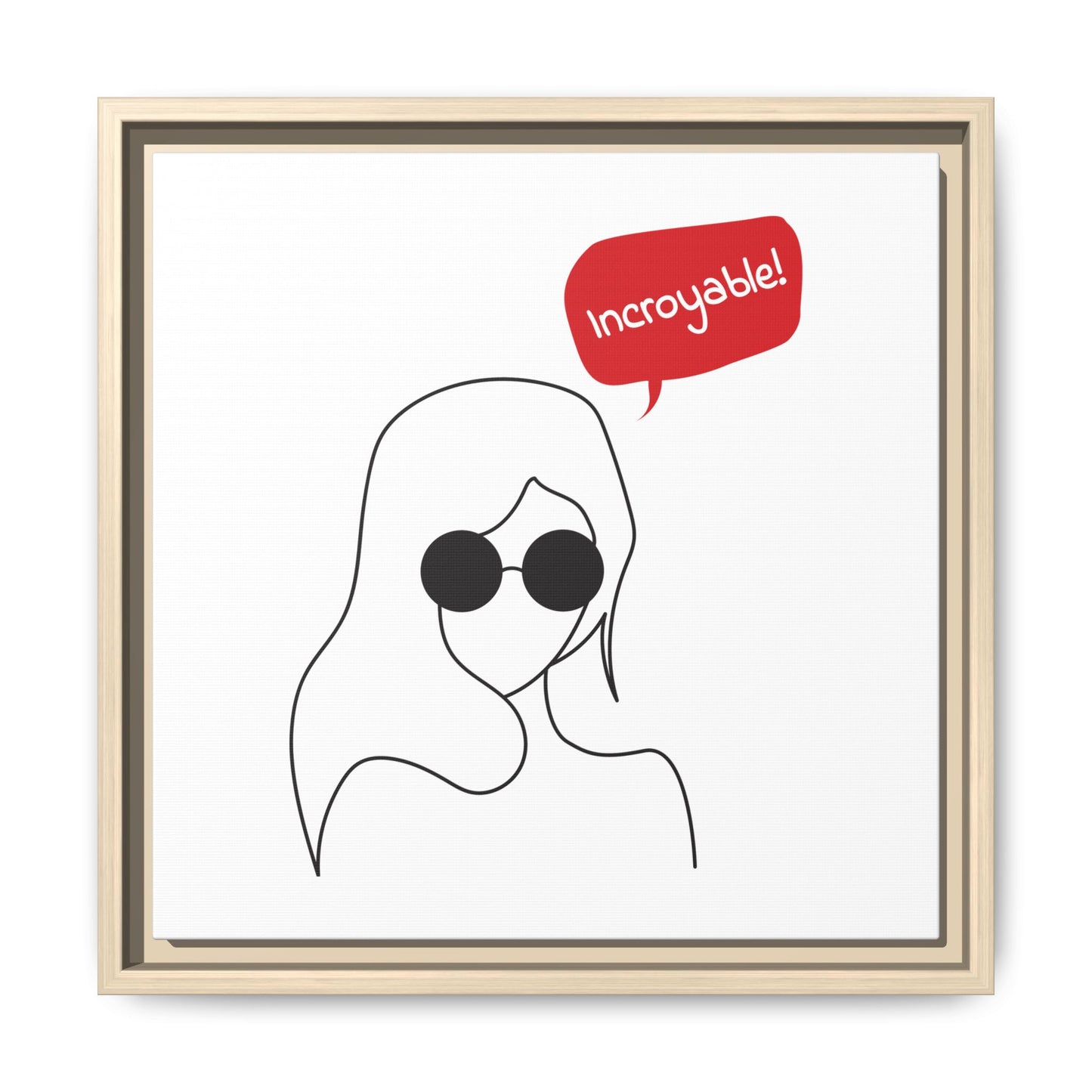 Incroyable Chic Girl - Framed Canvas