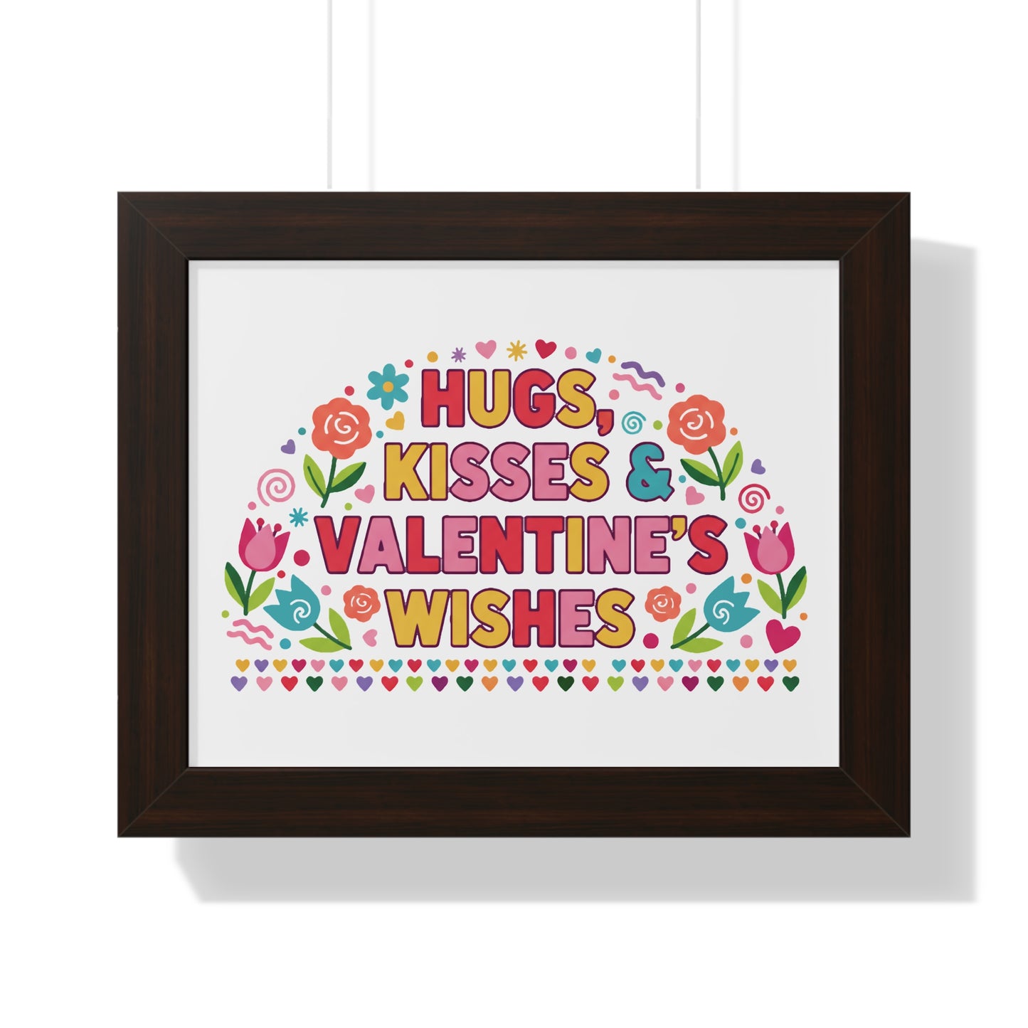 Hugs, Kisses & Valentine's Wishes - Framed Poster