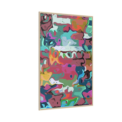 Colorful Abstract Marble - Framed Canvas