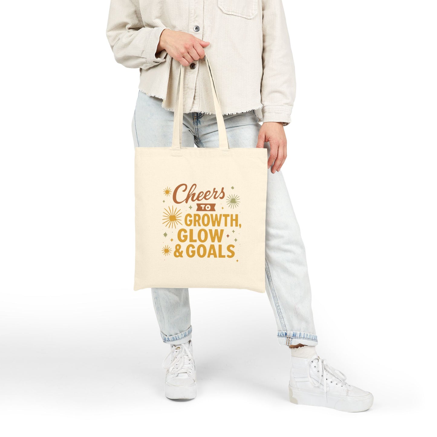 Cheers to Growth, Glow & Goals - Tote Bag