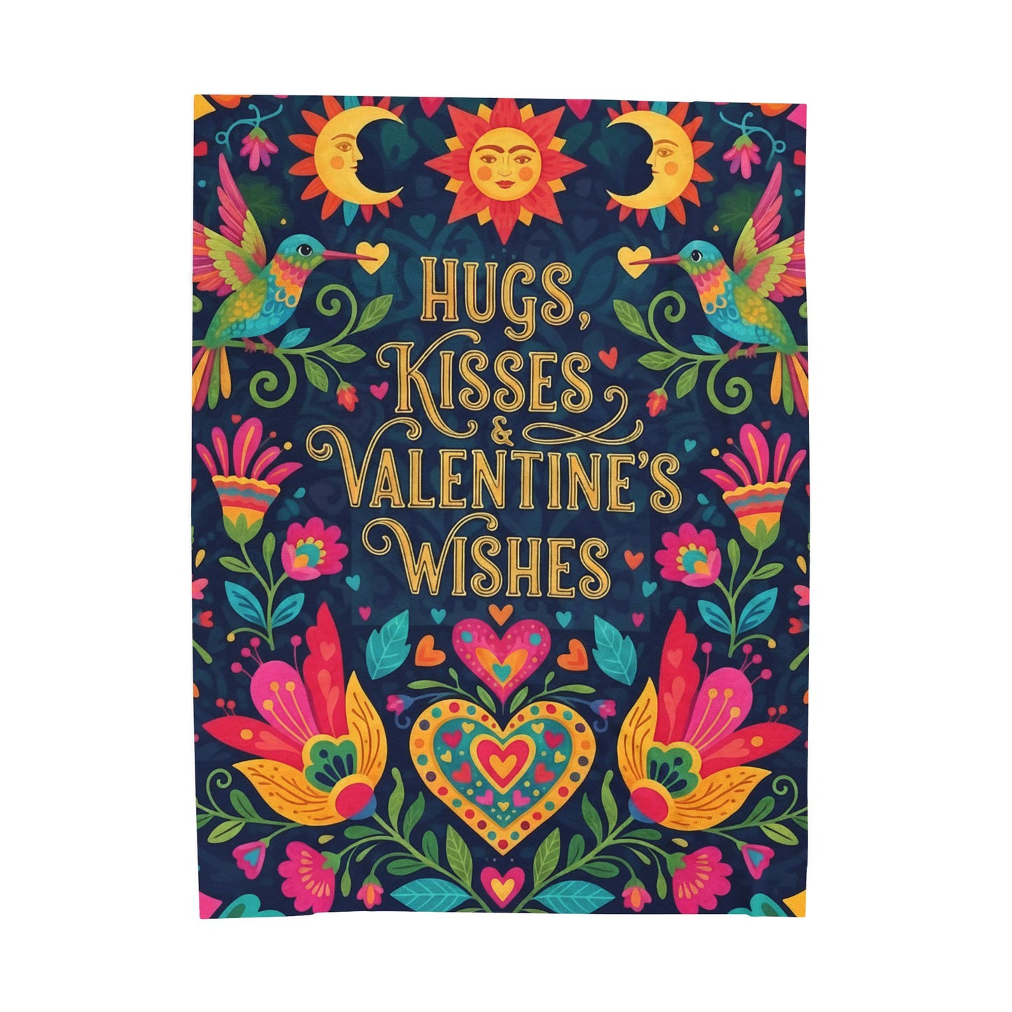 Hugs, Kisses & Valentine's Wishes - Blanket