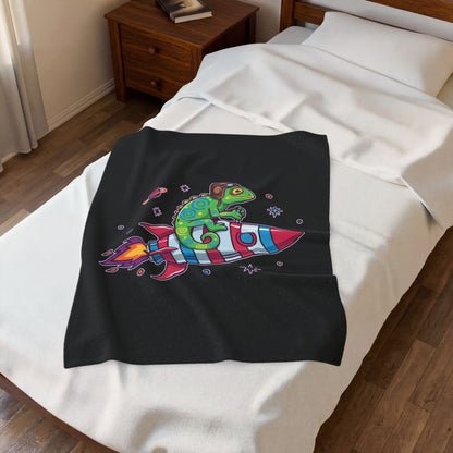 Cosmic Rider - Plush Blanket