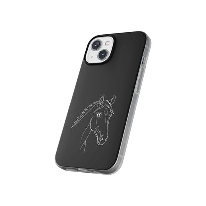 Horse Portrait Sketch - Flexi Phone Case