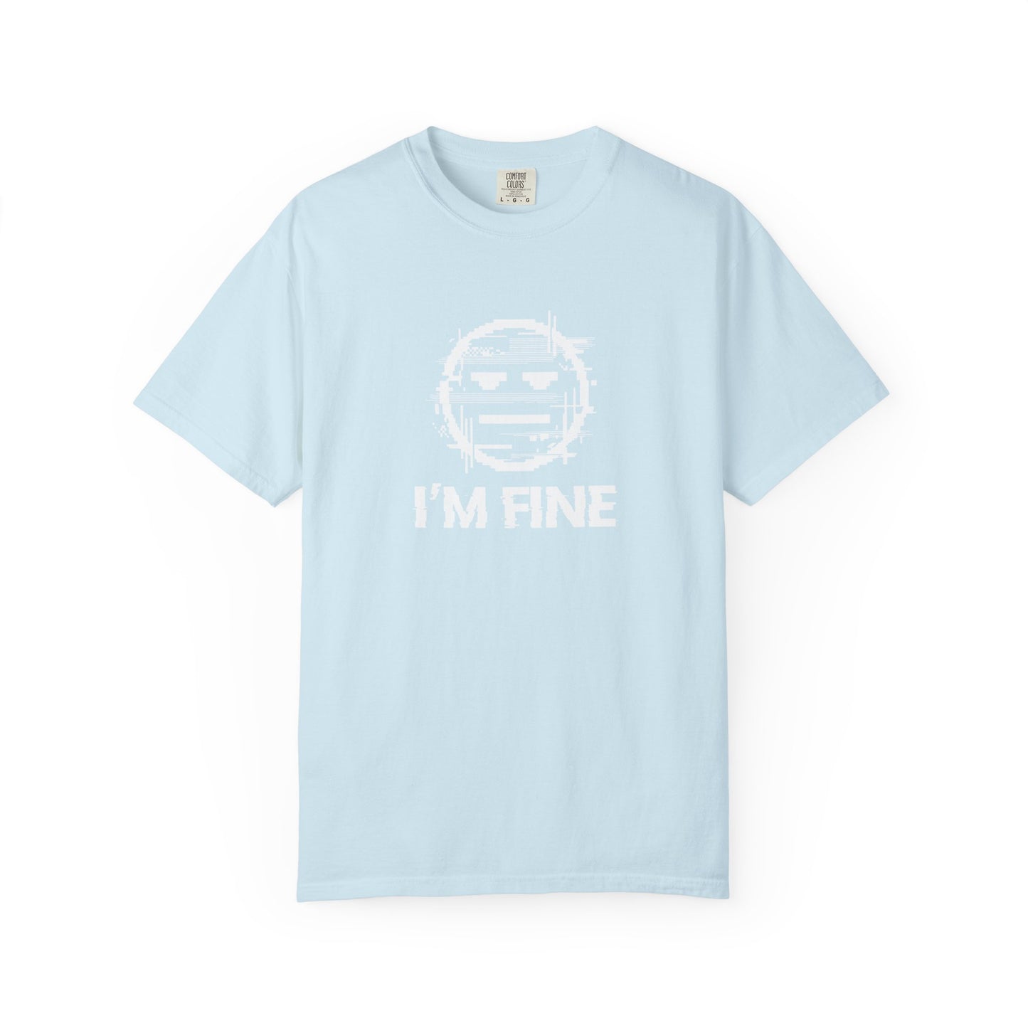 I’m Fine Glitched Smiley - T-Shirt