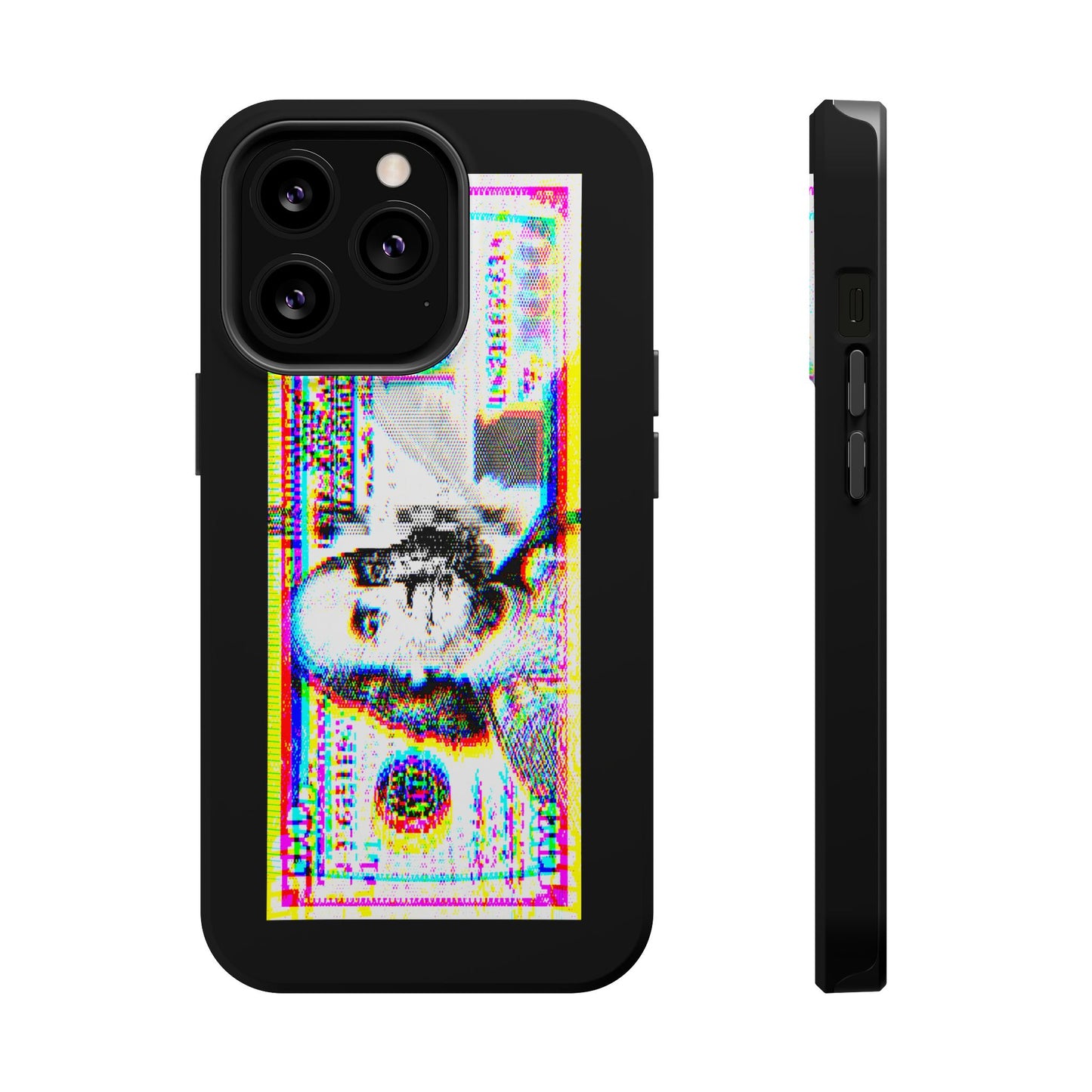 100 Dollars Bill - Neon Color Explosion - Magnetic Phone Case