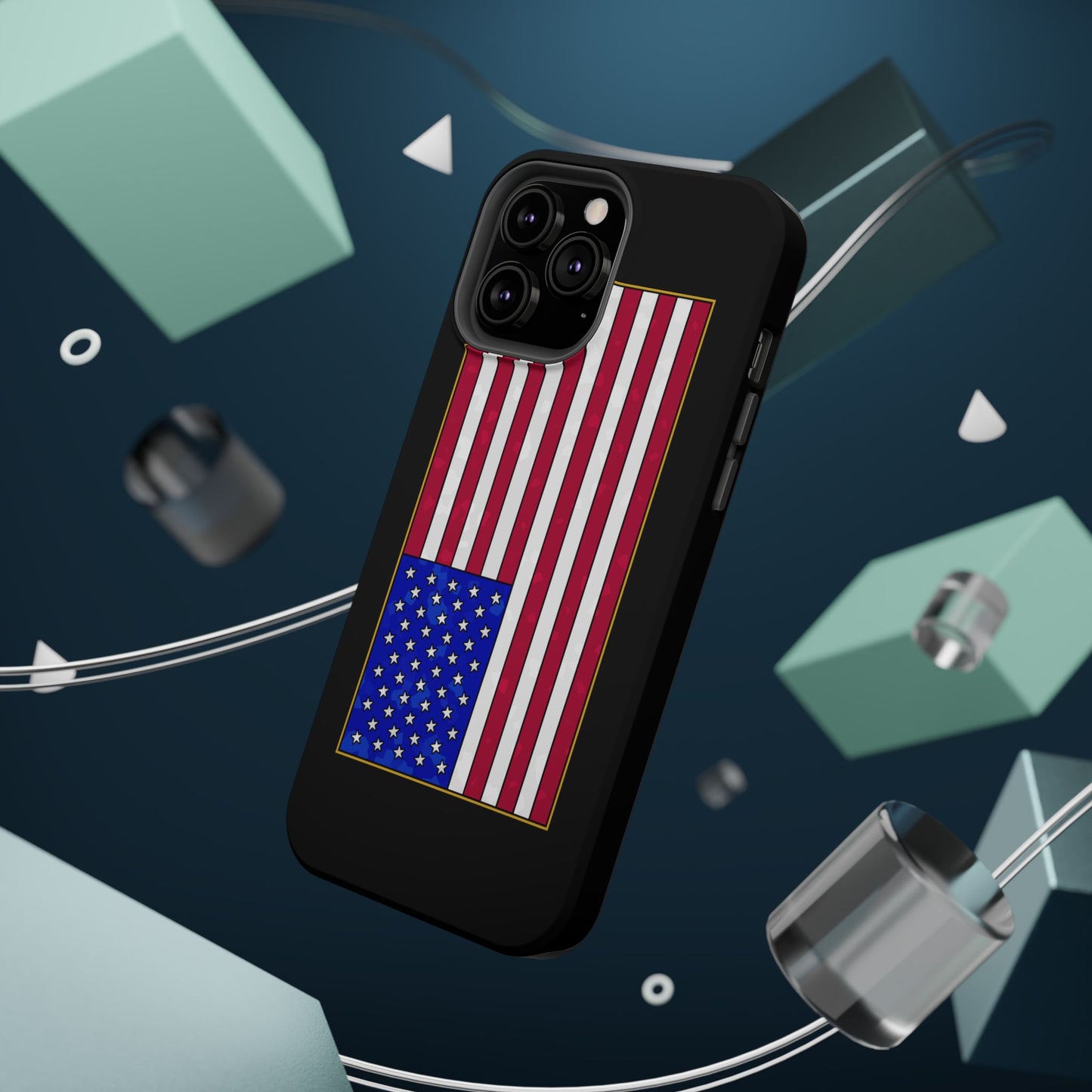 New Glory American Flag (Gold Edge Edition) - Magnetic Phone Case
