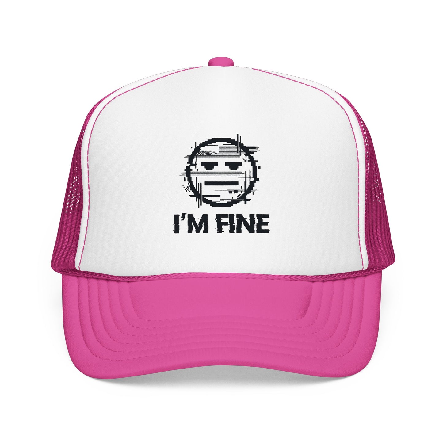 I’m Fine Glitched Smiley - Cap