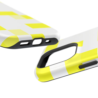 Yellow Pixel Grid -  Magnetic Phone Case