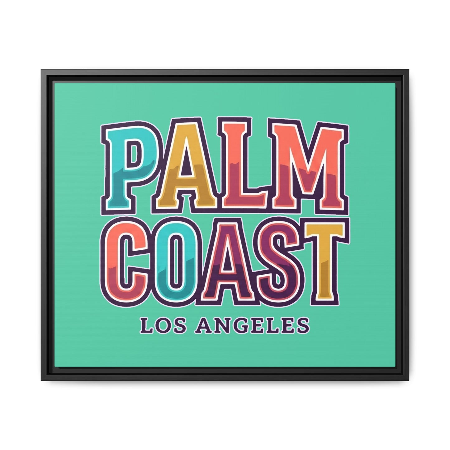 Palm Coast - Los Angeles - Framed Canvas