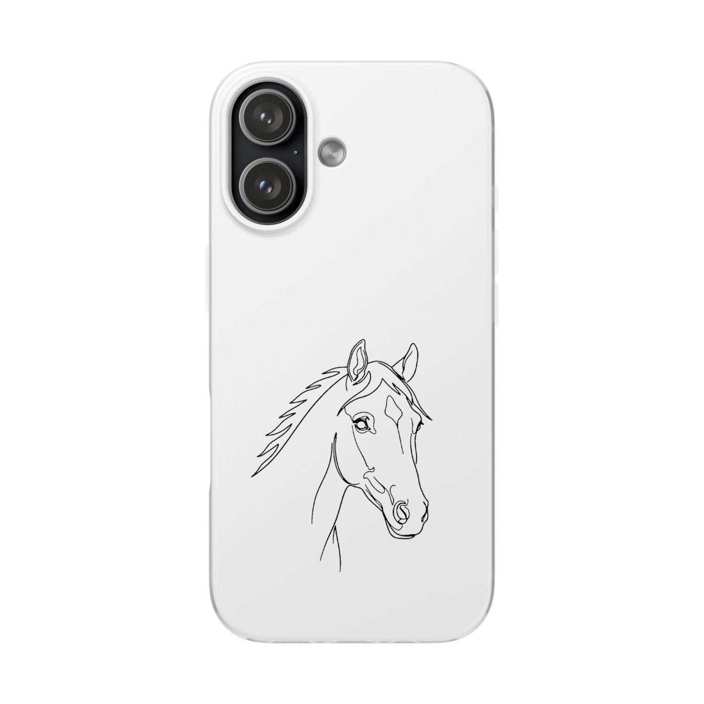 Horse Portrait Sketch - Flexi Phone Case