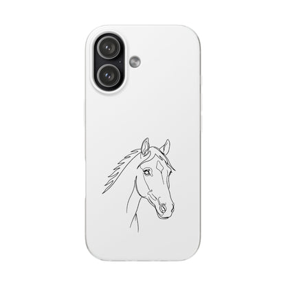 Horse Portrait Sketch - Flexi Phone Case