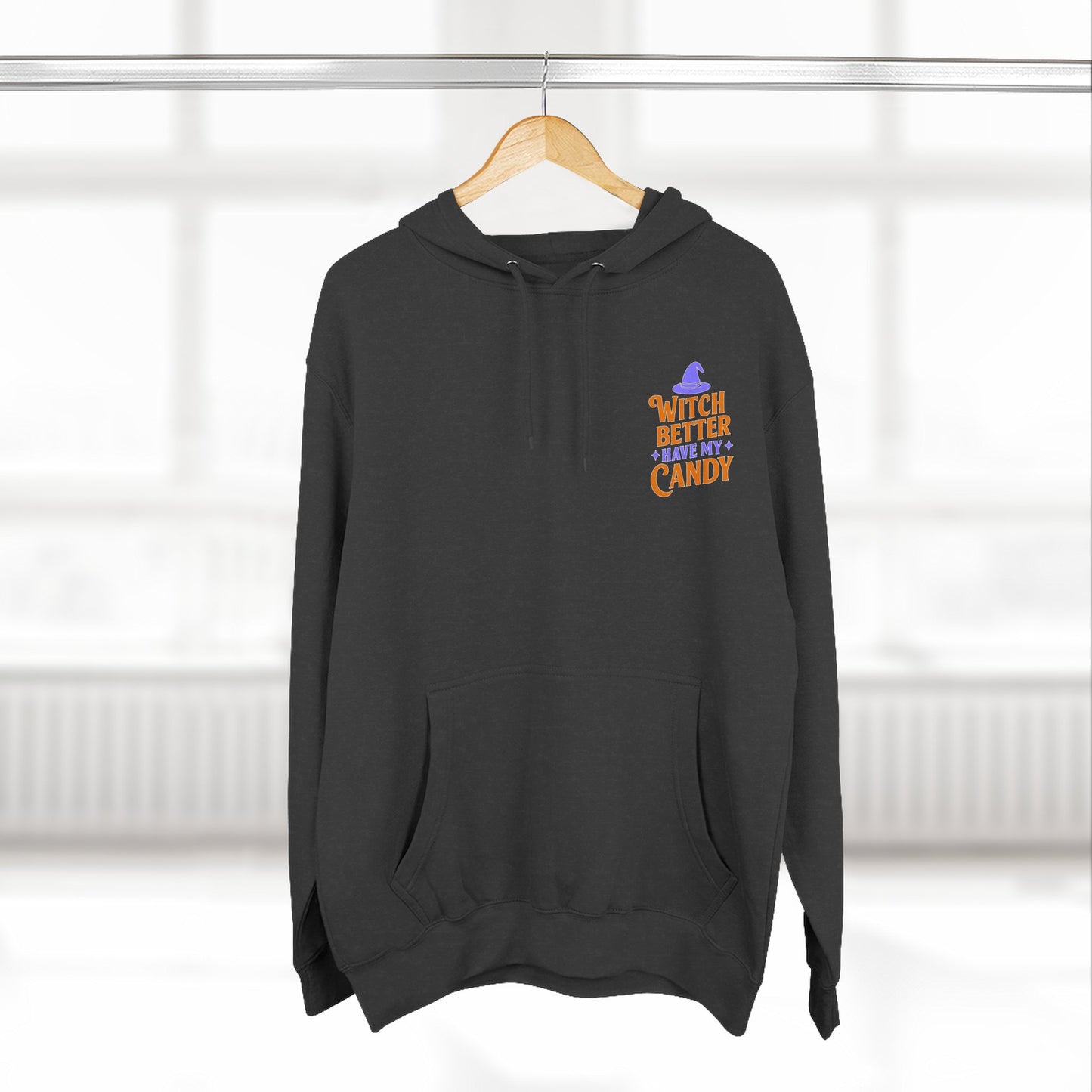Witch-Themed Fleece Hoodie, Halloween Hoodie, Cozy Sweatshirt, Gift for Witches, Fall Fashion, Spooky Season Apparel