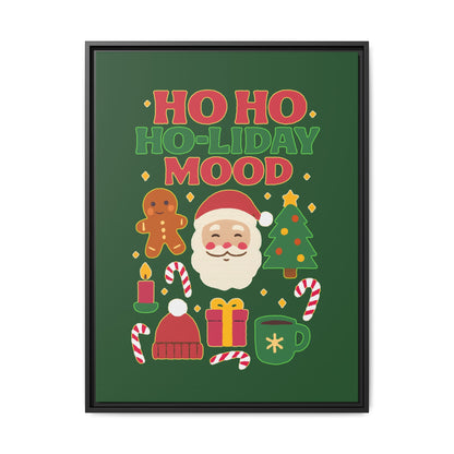 Ho Ho Ho-liday Mood - Framed Canvas