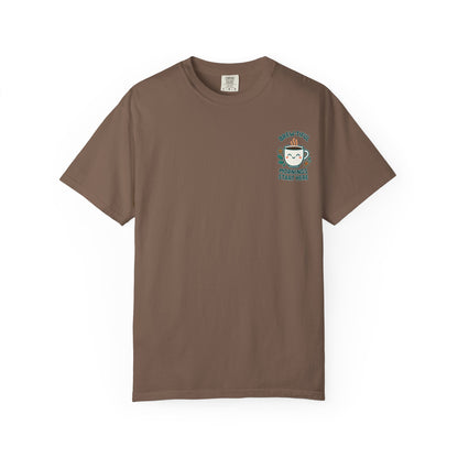 Garment-Dyed Inspirational "Brew-tiful Mornings" T-shirt, Casual Tee, Unisex Shirt, Motivational Top, Soft Cotton T-Shirt, Everyday Wear