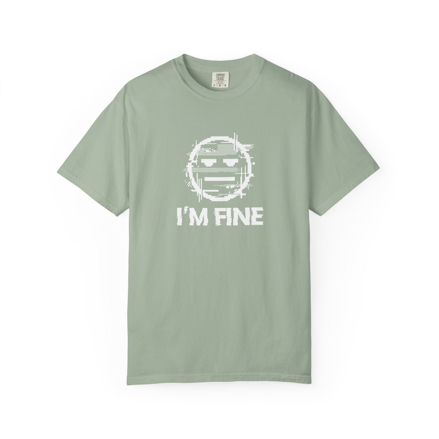 I’m Fine Glitched Smiley - T-Shirt