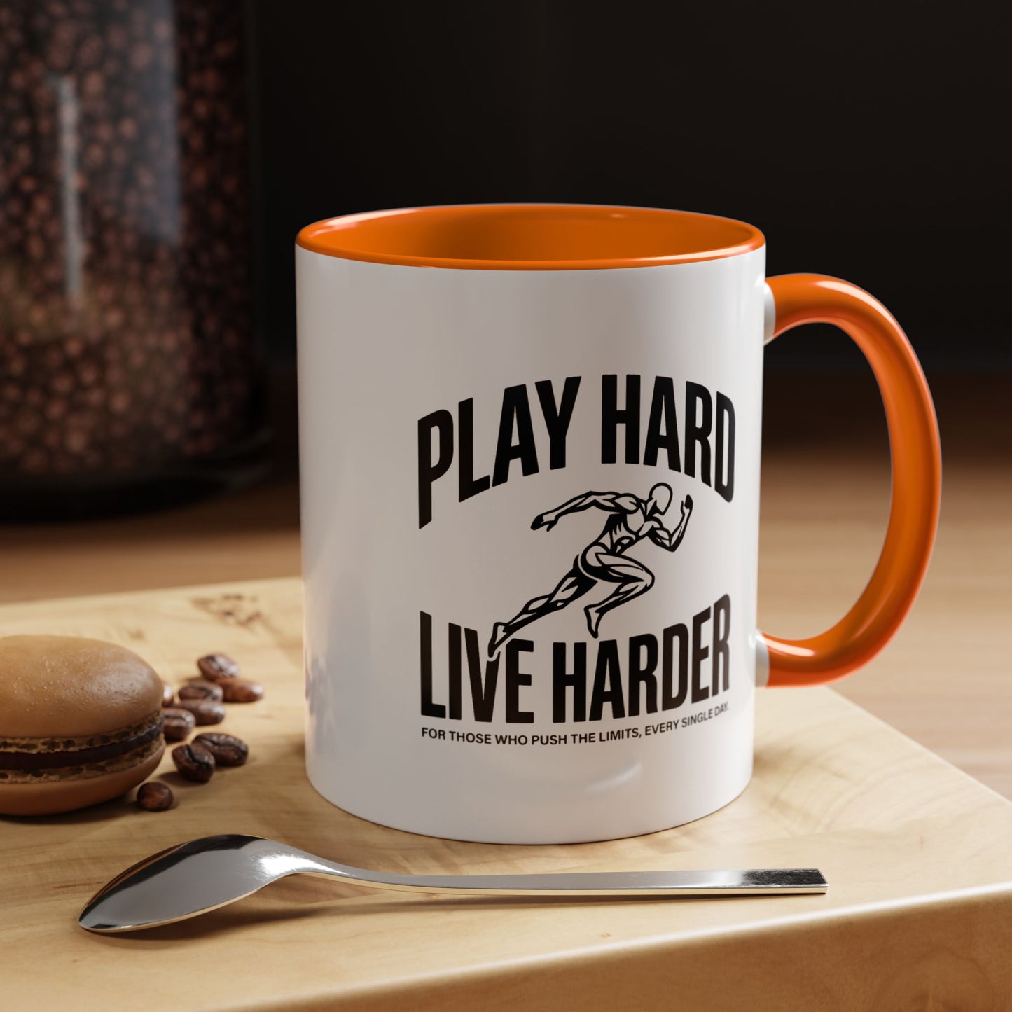 Play Hard / Live Harder - Color Accent Mug