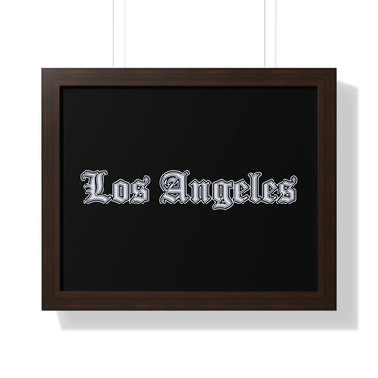 Los Angeles Framed Horizontal Poster, Wall Art, Home Decor, Gift for LA Lovers, Modern Wall Art, Interior Decoration - Silver Edition