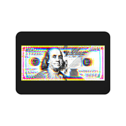 100 Dollars Bill - Neon Color Explosion - Desk Mat