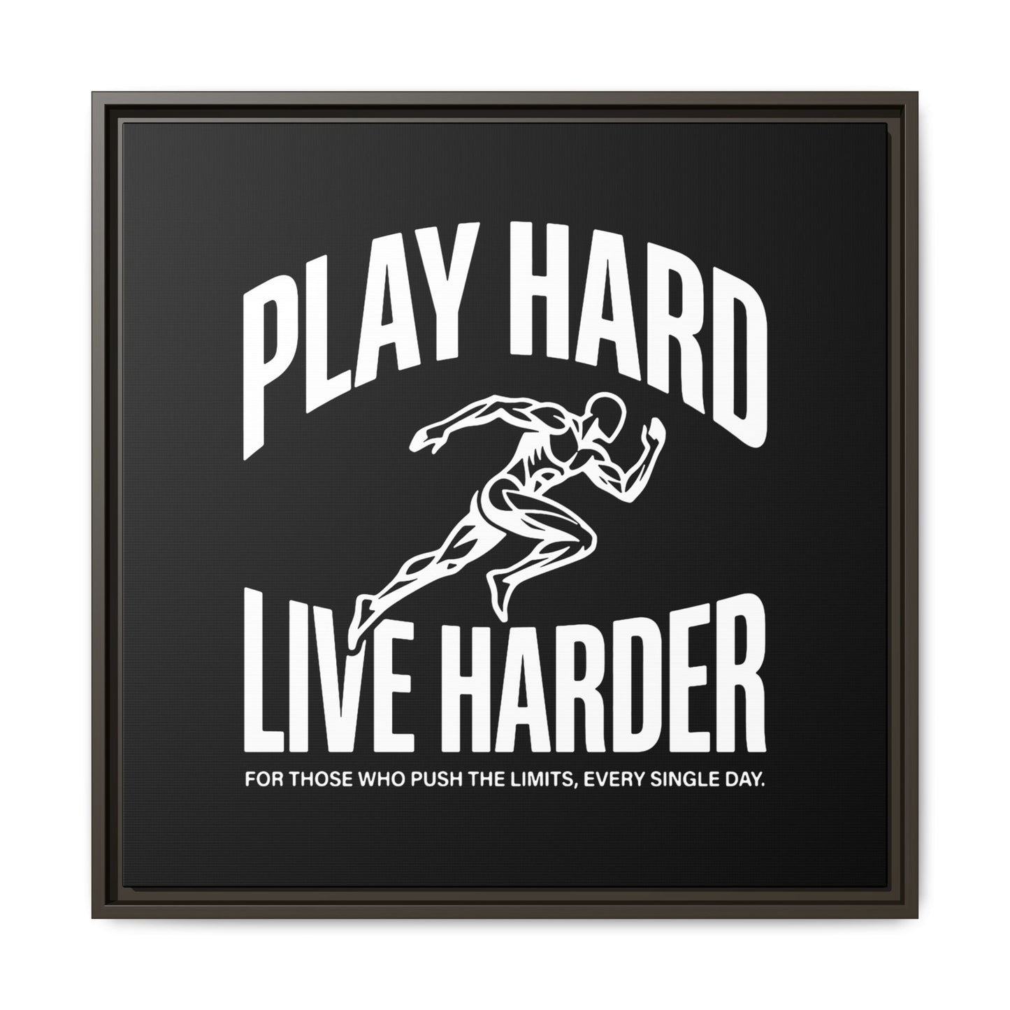 Play Hard / Live Harder - Framed Canvas