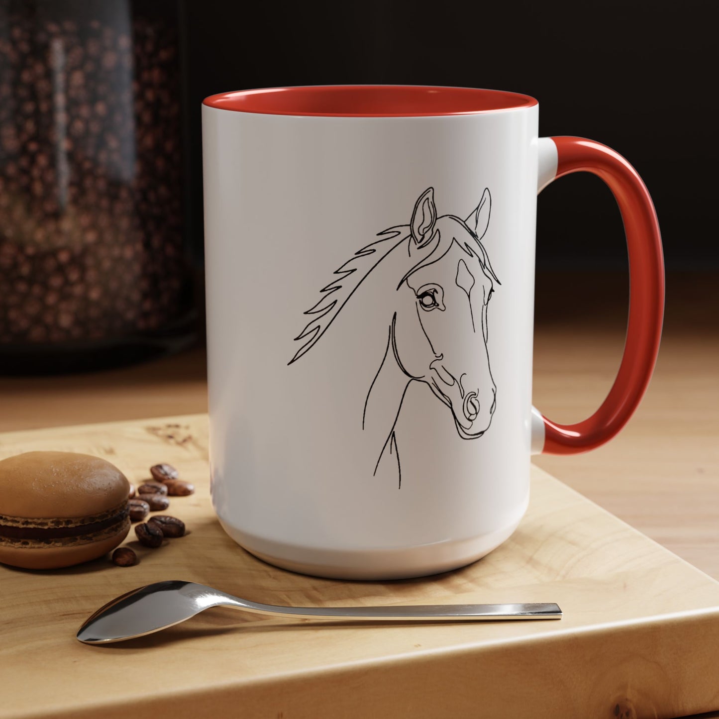 Horse Portrait Sketch - Color Accent Mug