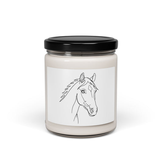 Horse Portrait Sketch - Scented Candle