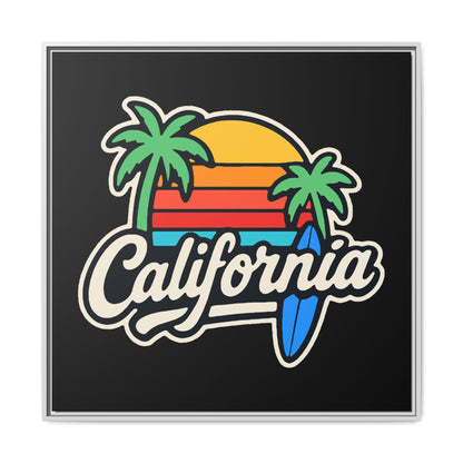 California Surf Vibes - Framed Canvas