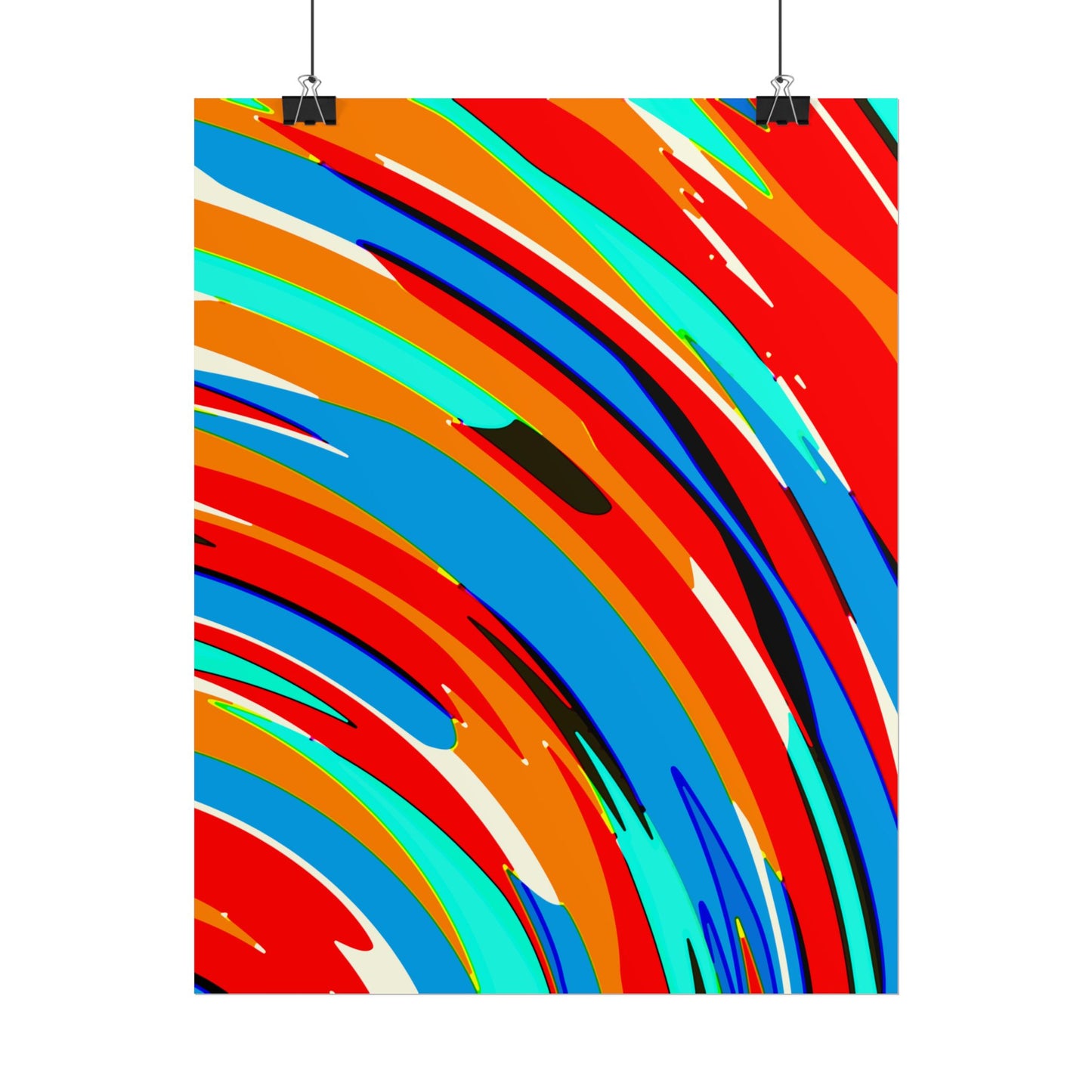 Abstract Rainbow Swirl Arc - Poster