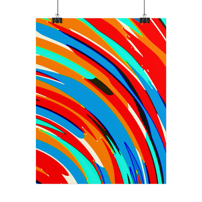 Abstract Rainbow Swirl Arc - Poster