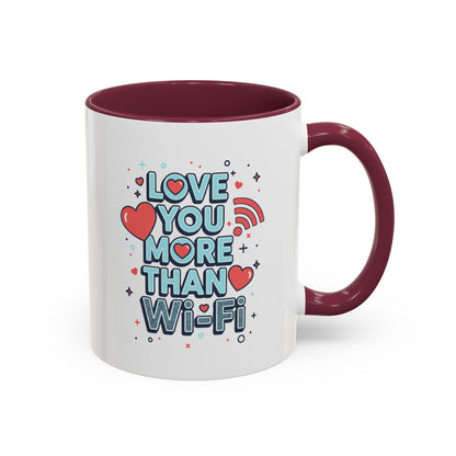 Love You More Than Wi‑Fi - Colorful Mug