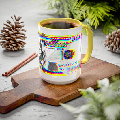 100 Dollars Bill - Neon Color Explosion - Color Accent Mug